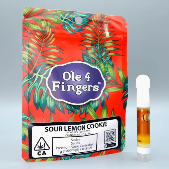 Ole'4 Fingers - Sour Lemon Cookies 1g Sauce Cart - Ole' 4 Fingers - 1