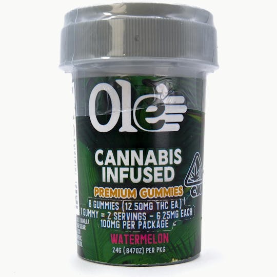 Ole'4 Fingers - Watermelon 100mg 8-Pack Live Resin Gummies - Ole' 4 Fingers - 1