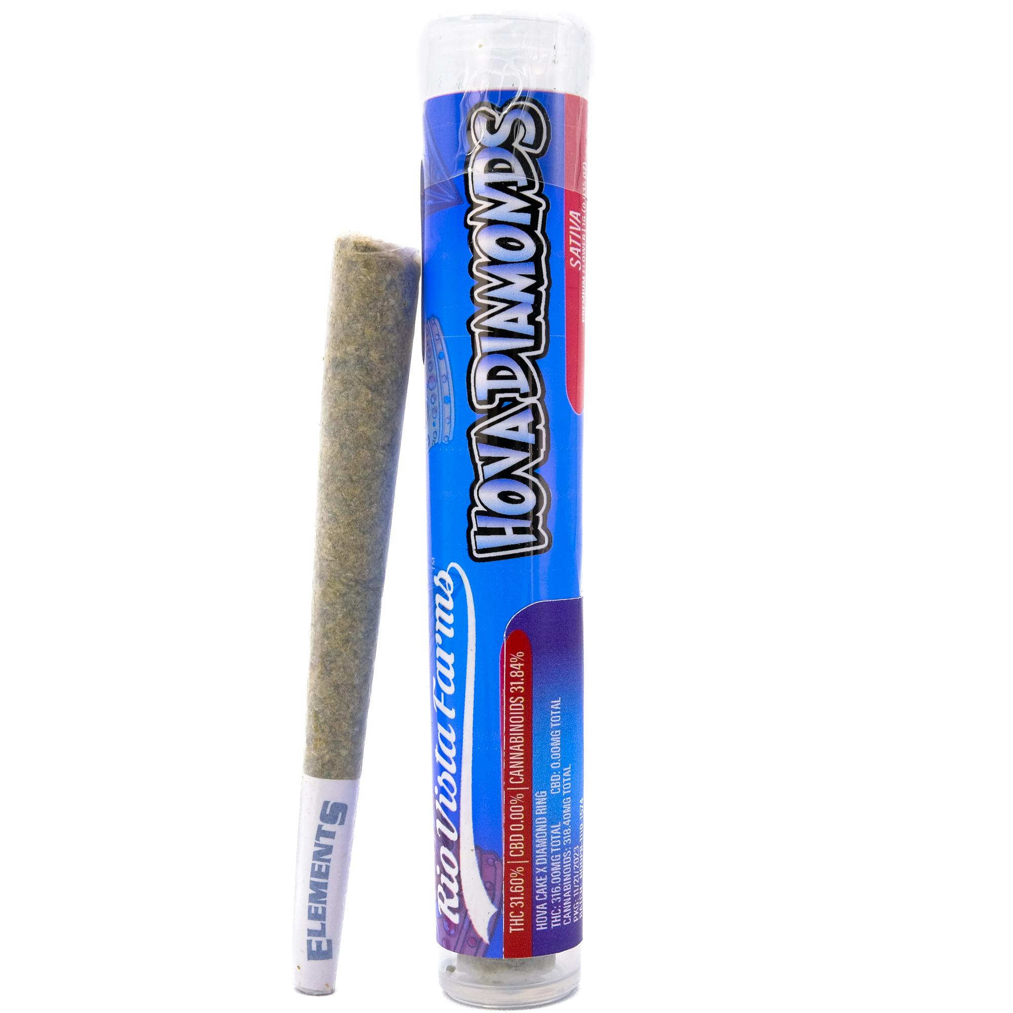 Rio Vista Farms - Brand - Hova Diamonds 1g Pre-Roll - Rio Vista Farms - 1