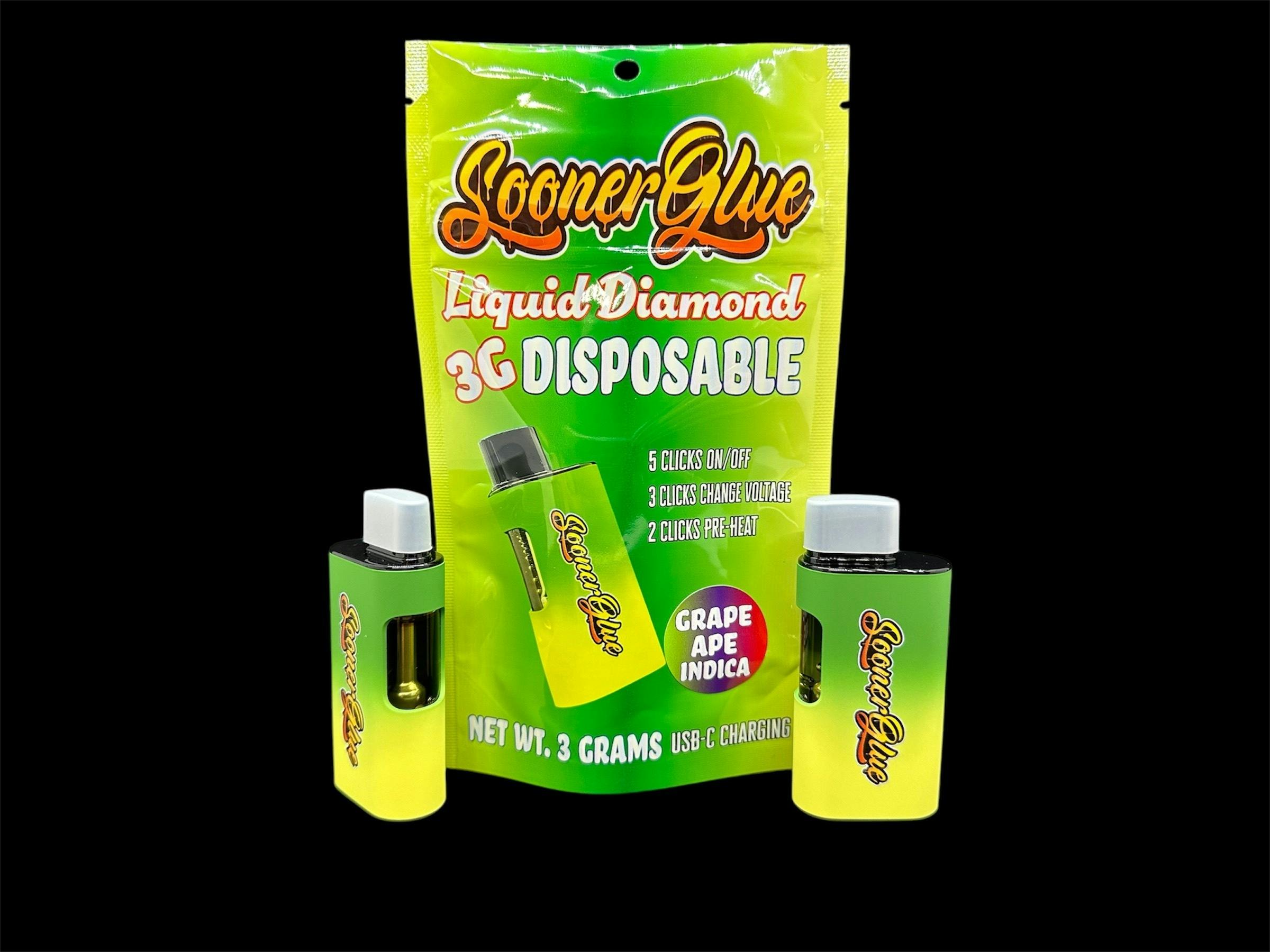 Sooner Glue - 3g Liquid Diamond Disposable Cartridge - Grape Ape - 1