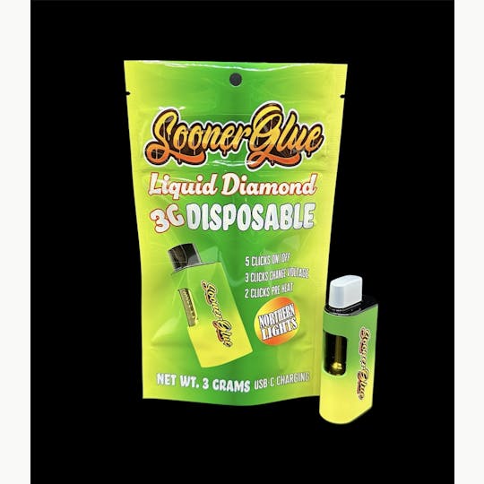 Sooner Glue - 3g Liquid Diamond Disposable Cartridge - Northern Lights - 1