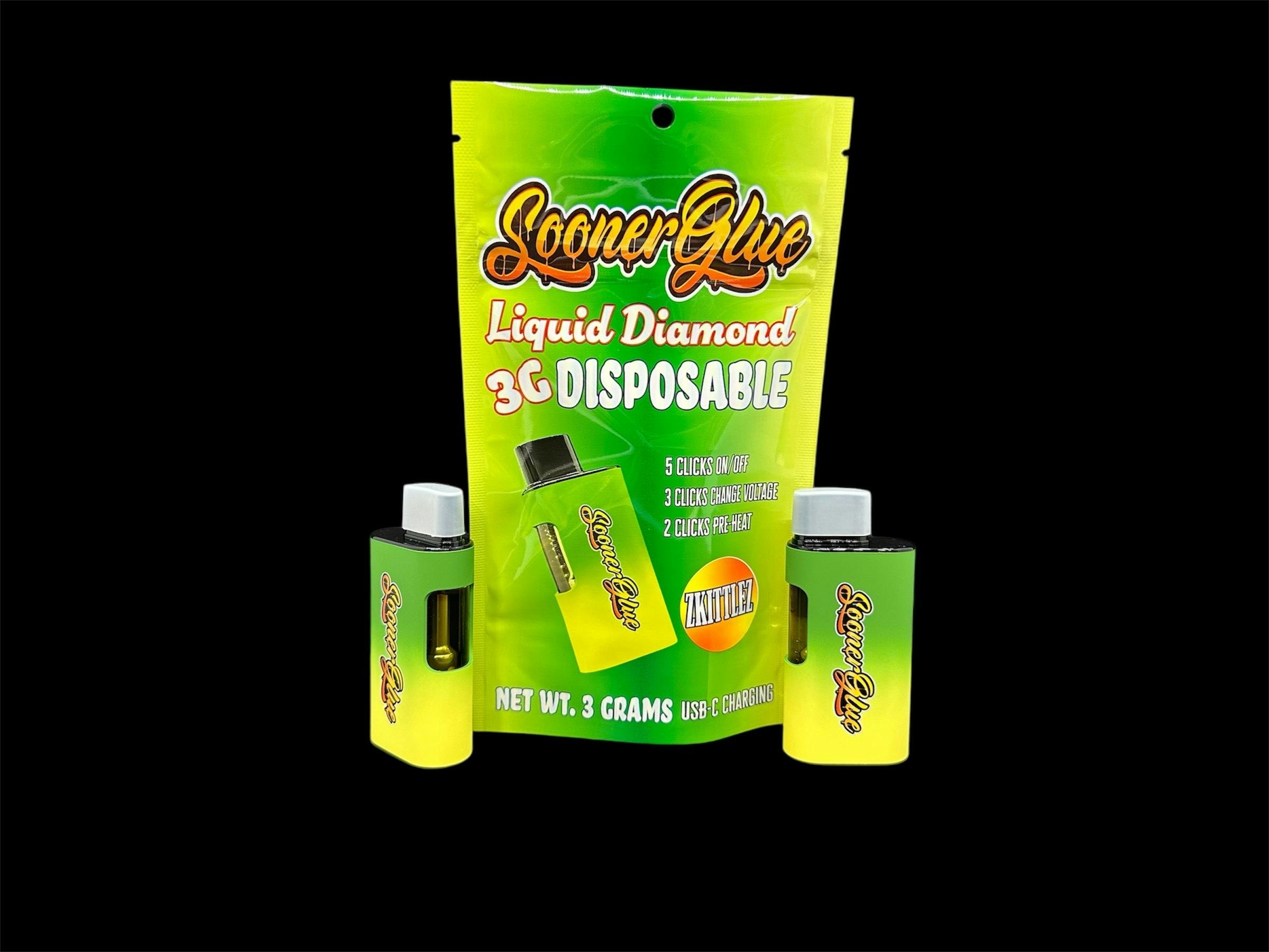 Sooner Glue - 3g Liquid Diamond Disposable Cartridge - Zkittles - 1