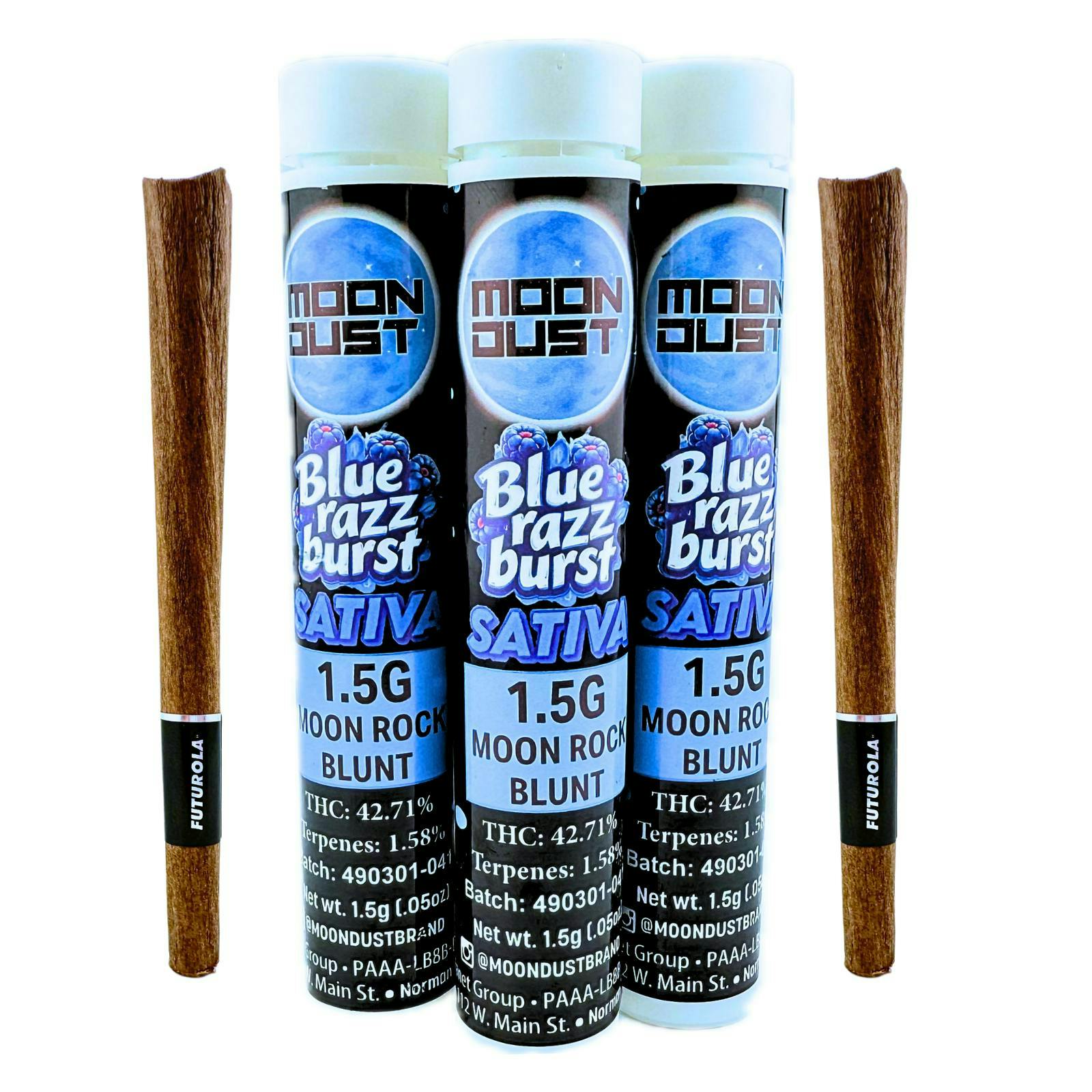MOON DUST - Moon Rock | Blue Razz Burst | Infused Blunt | 1.5g - 1