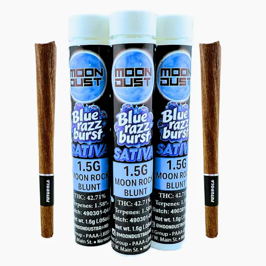 MOON DUST - Moon Rock | Blue Razz Burst | Infused Blunt | 1.5g - 1