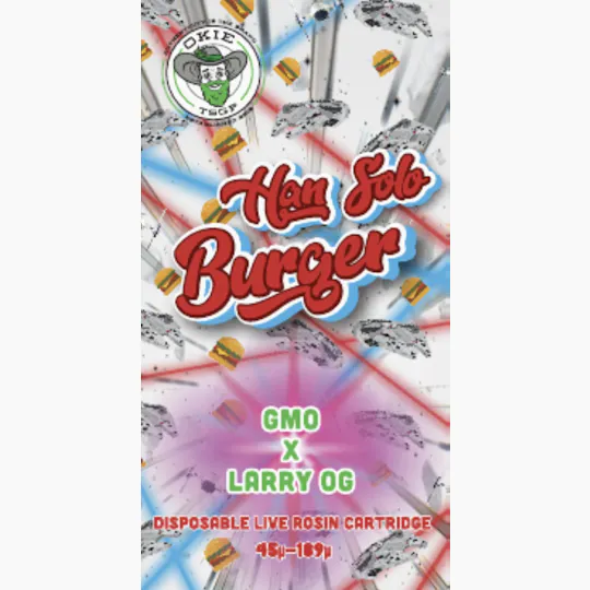 Okie TSGP - Han Solo Burger - 45µ-189µ - 0.5g Disposable Live Rosin Cart - 1