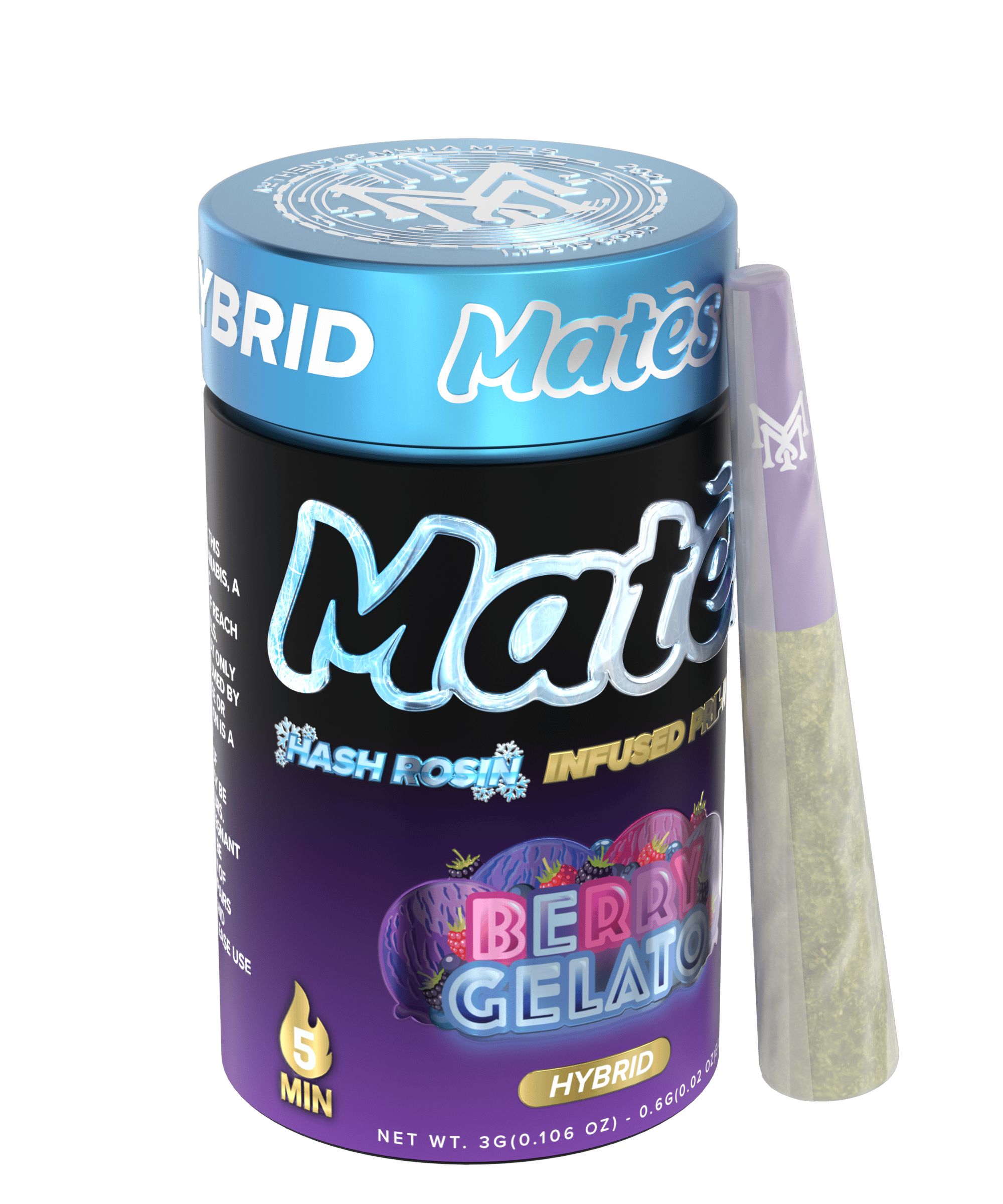 Muha Meds - Muha Meds | Berry Gelato | Infused Joints | 0.6g each | 5pk - 1