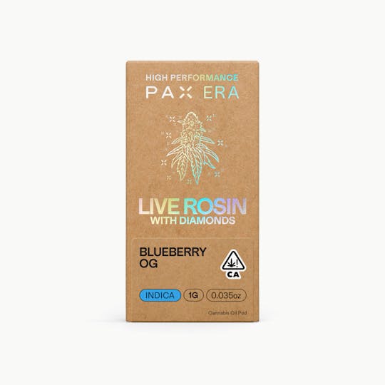PAX - Live Rosin with Diamonds - Blueberry OG 1g - 1