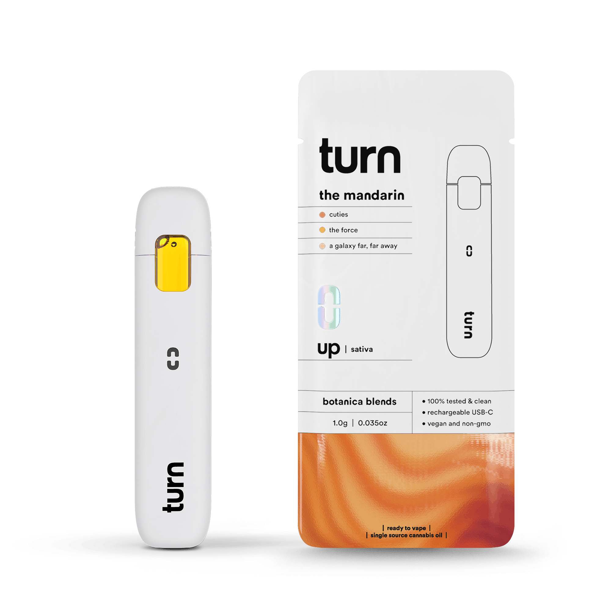 turn - 1.0g AIO | the mandarin | botanica blends | up | - 1