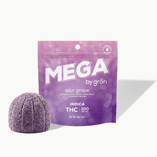 Grön Edibles - THC Sour Grape Mega - Indica - 1