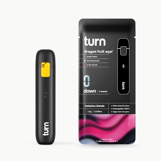 turn - 1.0g AIO | dragon fruit açaí | botanica blends | down | - 1
