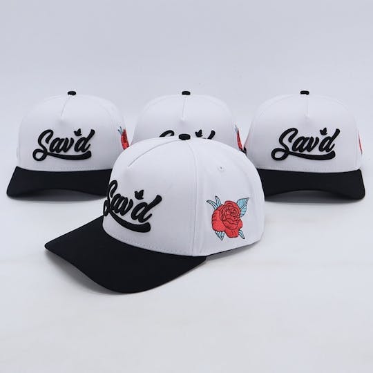 Bak'd - Sav'd By Grace Snap Back Hat -White w/ Black - 1
