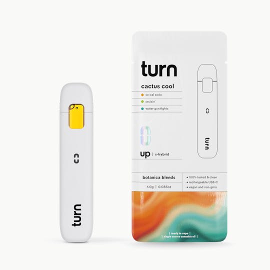 turn - 1.0g AIO | cactus cool | botanica blends | up | - 1