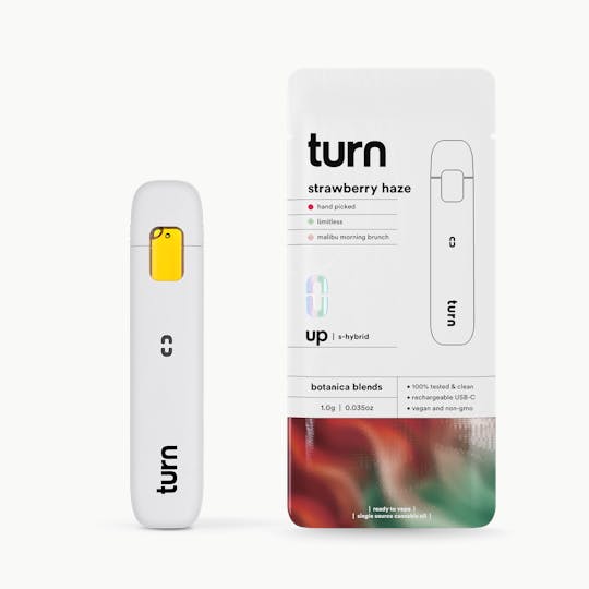 turn - 1.0g AIO | strawberry haze | botanica blends | up | - 1