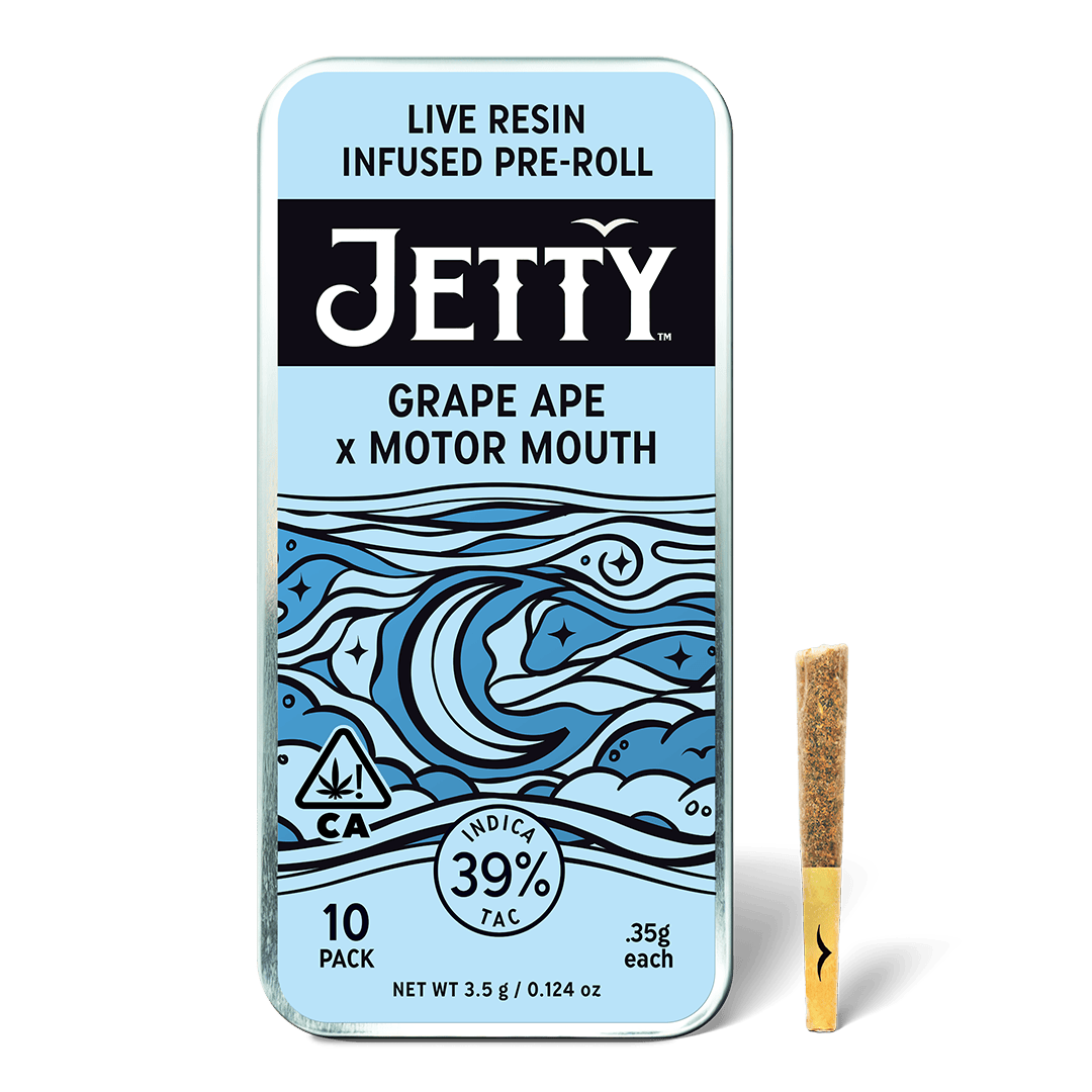 Jetty Extracts - Grape Ape x Motor Mouth | Live Resin Infused Minis | 0.35g each | 10pk - 1