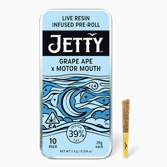 Jetty Extracts - Grape Ape x Motor Mouth | Live Resin Infused Minis | 0.35g each | 10pk - 1