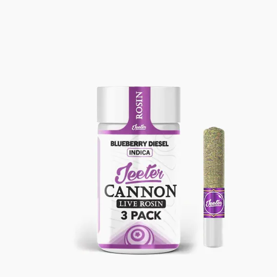 Jeeter - Blueberry Diesel | Live Rosin Cannons | Infused Minis | 0.5g ea | 3pk - 1