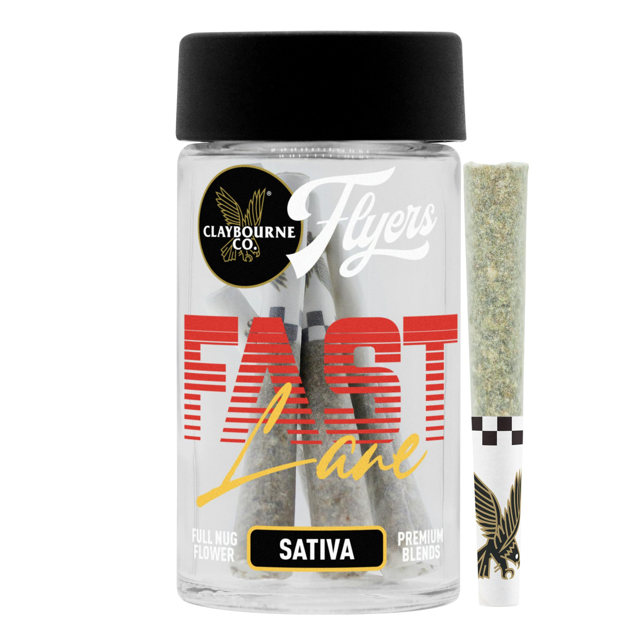 Claybourne Co. - Fast Lane Sativa (3.5g) - Flyers Blends Pre-Rolls - 1