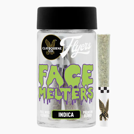 Claybourne Co. - Face Melters Indica (3.5g) - Flyers Blends Pre-Rolls - 1