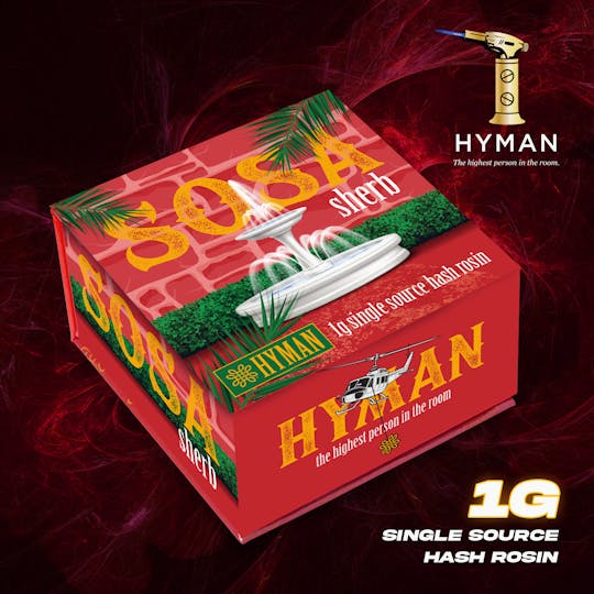 HYMAN - Sosa Sherb | 1G Single Source Hash Rosin | HYMAN | REC - 1