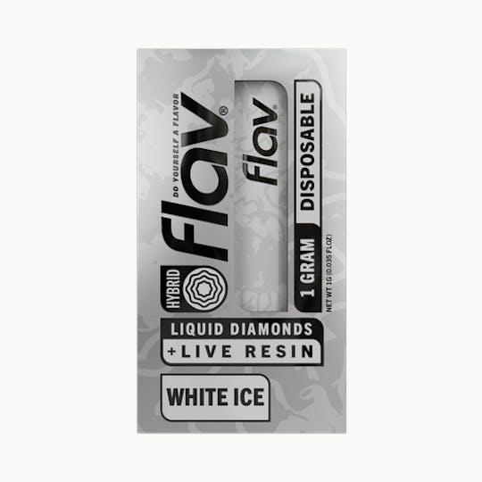 Flav - White Ice - Live Resin + Liquid Diamonds - Disposable | 1G - 1