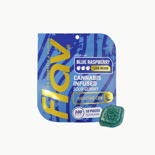 Flav - Blue Raspberry Live Resin Nighttime Gummy - 100mg - 1