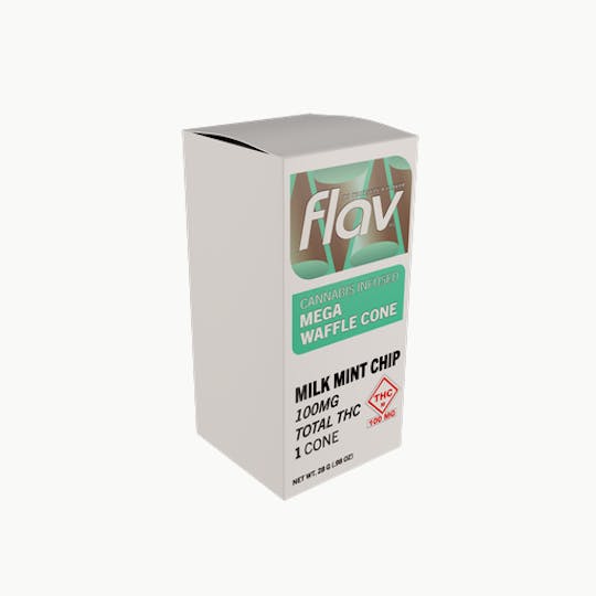 Flav - Milk Mint Chip Cones - Megadose 100mg | 1 pack | 100mg - 1