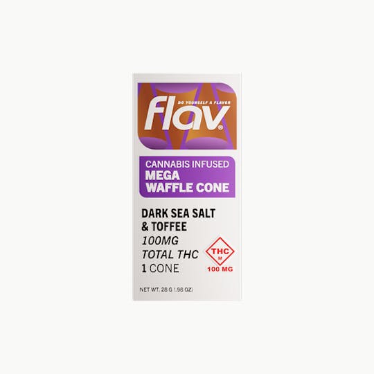 Flav - Dark Sea Salt & Toffee Cones - Megadose 100mg | 1 pack | 100mg - 1