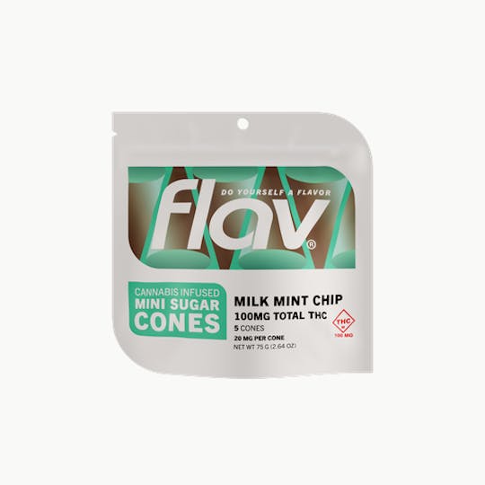 Flav - Milk Mint Chip Cones - 100mg | 5 pack | 20mg - 1