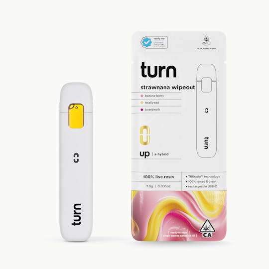 turn - 1.0g AIO | strawnana wipeout | 100% live resin | up | - 1