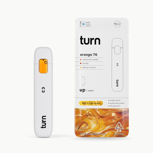 turn - 1.0g AIO | orange 76 | 100% live resin | up | - 1