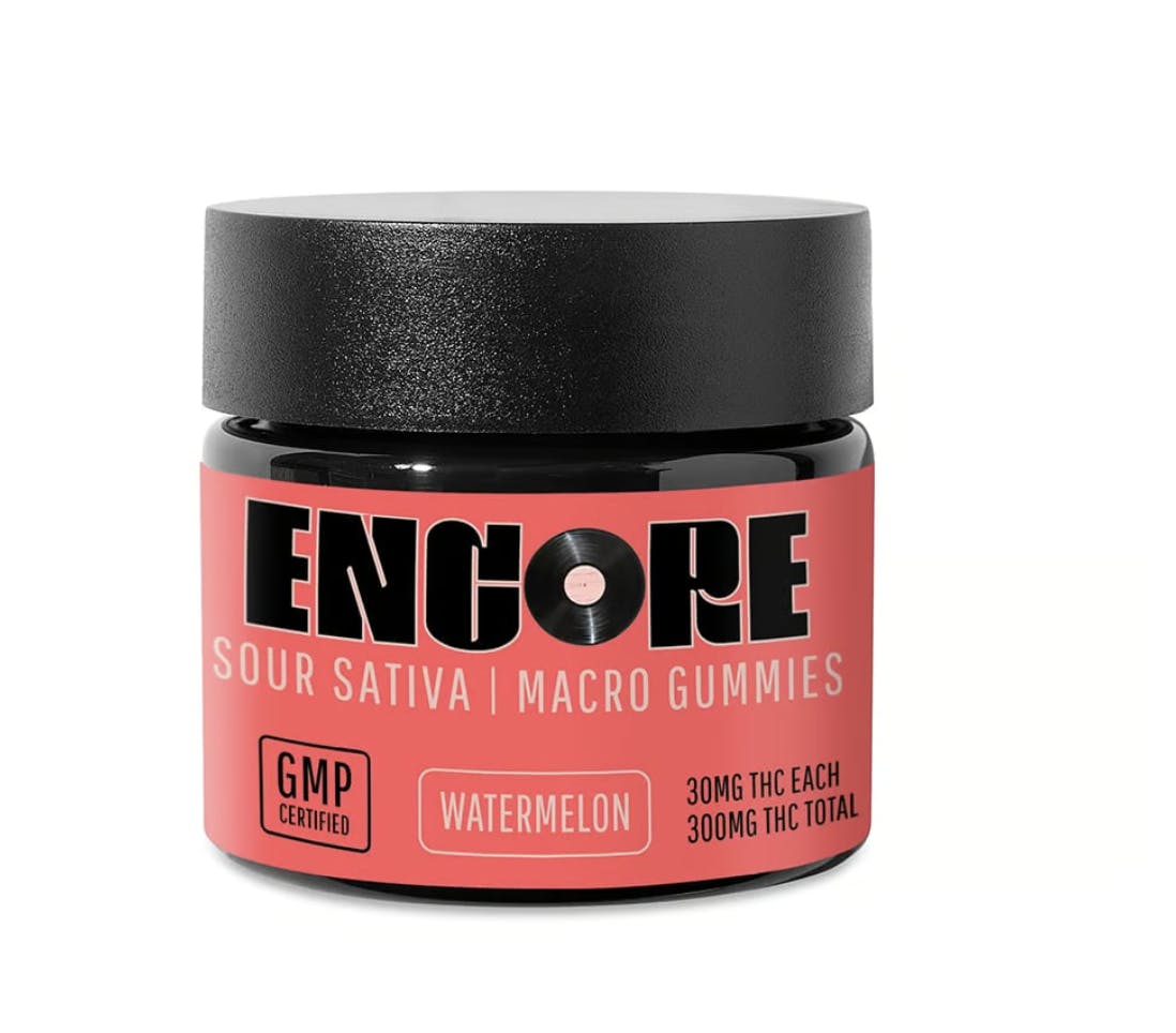 Encore Edibles - Macro Gummies - Sour Watermelon Sativa 10pk [300mg total] - 1