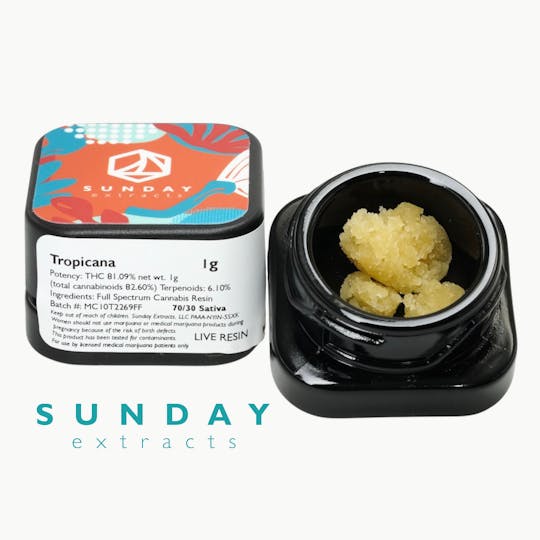 Sunday Extracts - 1g Concentrate Tropicanna - 1