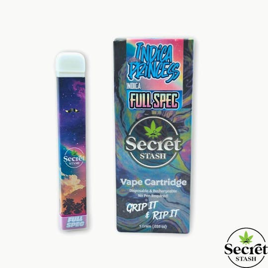Secret Stash - Secret Stash | Full Spectrum Disposable Cartridge | Indica Princess | 1g - 1