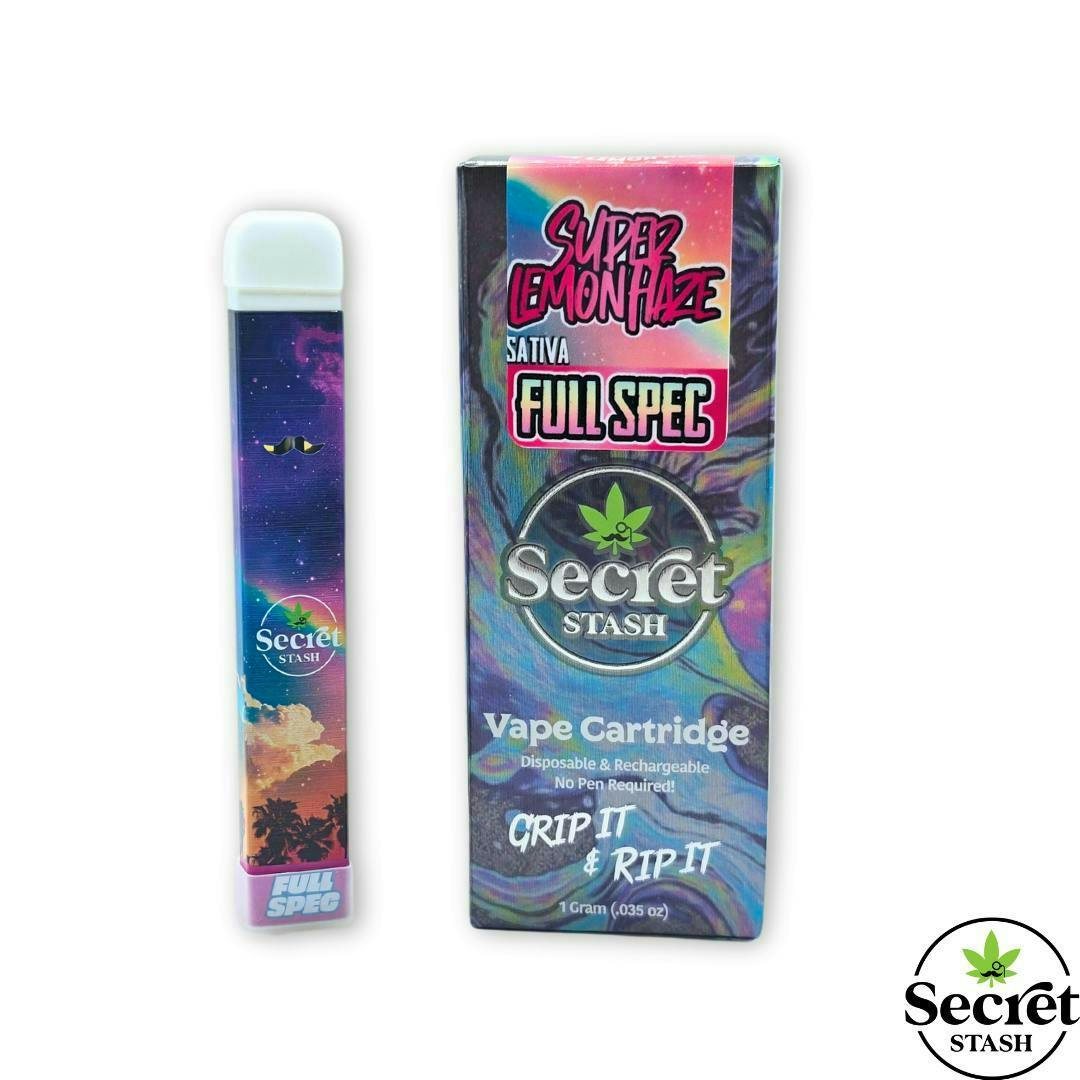 Secret Stash - Secret Stash | Full Spectrum Disposable Cartridge | Super Lemon Haze | 1g - 1