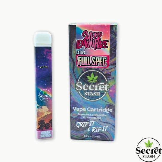 Secret Stash - Secret Stash | Full Spectrum Disposable Cartridge | Super Lemon Haze | 1g - 1