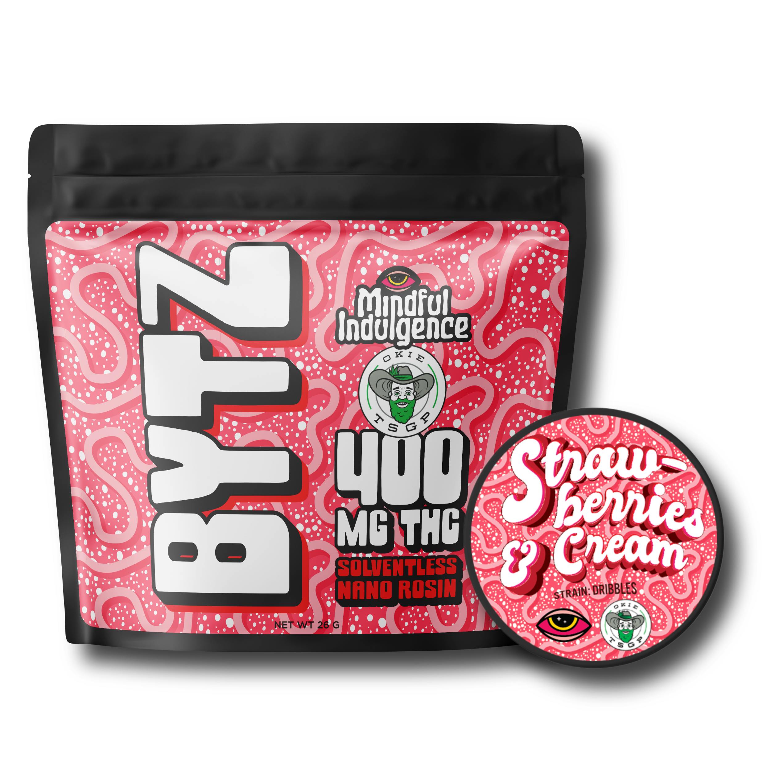 Mindful Indulgence - Mindful Indulgence | 400mg BYTZ *Okie TSGP* | Strawberries and Cream - 1