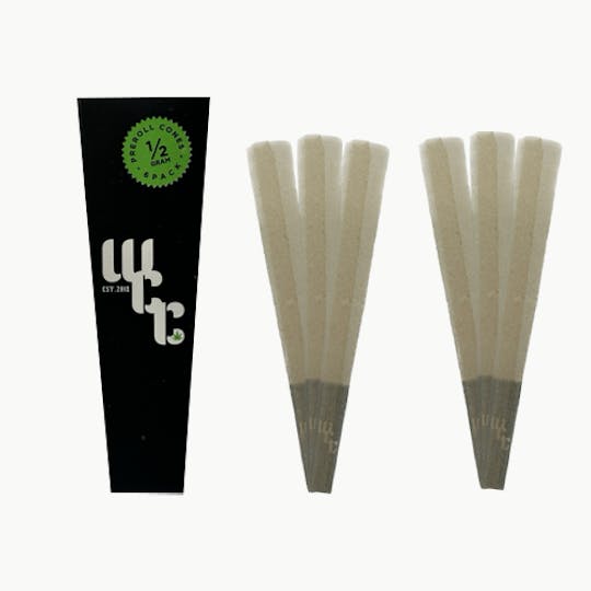 World Class Cannabis - WCC 1 1/4 SIZE ORGANIC HEMP PAPER 6 PRE ROLLED CONES - 1