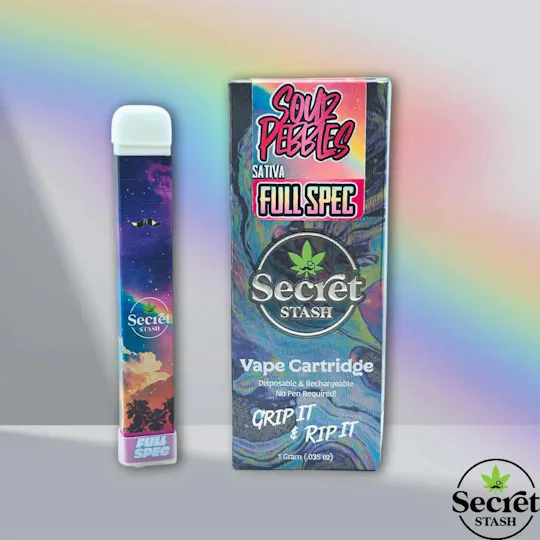 Secret Stash - Secret Stash | Full Spectrum Disposable Cart | Sour Pebbles | 1g - 1