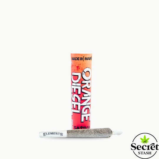 Secret Stash - Secret Stash | Full Bud Pre Roll | Orange Diesel | Half Gram - 1