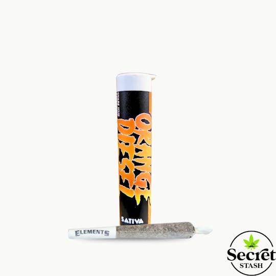 Secret Stash - Secret Stash | Full Bud Pre Roll | Orange Diesel | Half Gram - 1