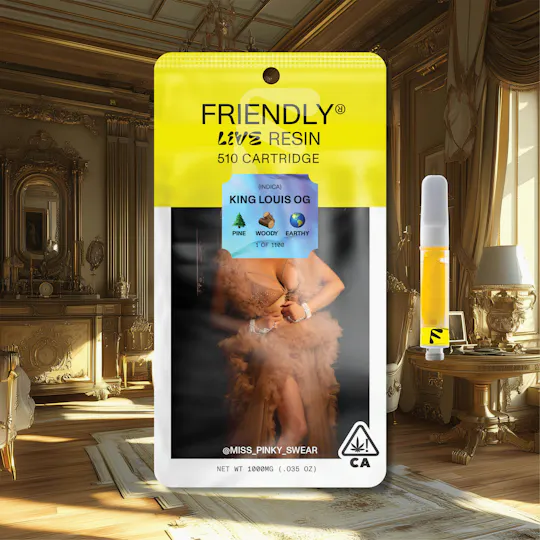 Friendly Brand - Friendly Brand | King Louis OG | Live Resin Cartridge | 1g - 1