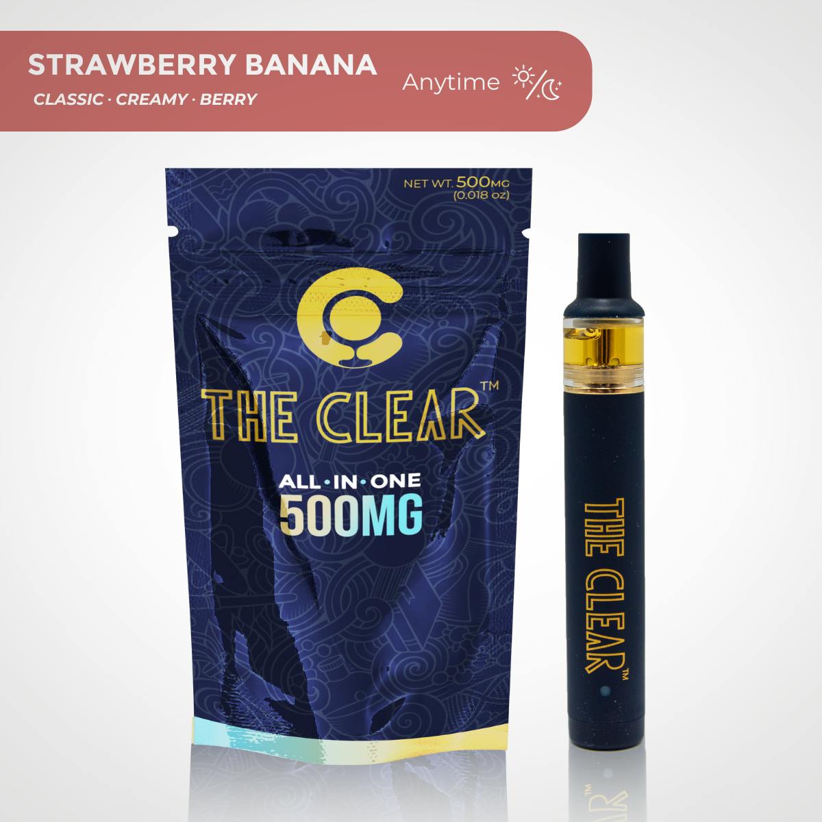 CLEAR Brands - The CLEAR Original All-in-One 500mg | Strawberry Banana - 1