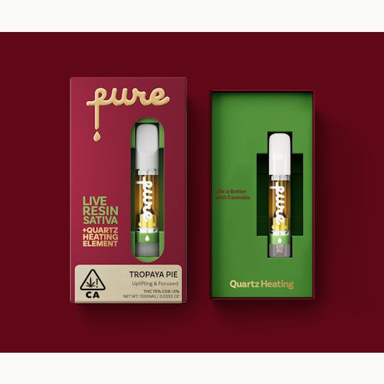 Pure Vape - Pure Live Resin 1g Cartridge - Tropaya Pie - Sativa - 1
