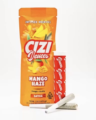 Cizi - Mango Haze | Deuces Infused Joints | 0.75g each | 2 pk - 1