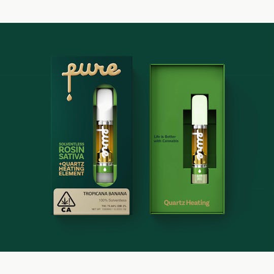 Pure Vape - Pure Live Rosin 1g Cartridge - Tropicana Banana - Sativa - 1