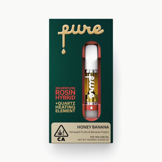 Pure Vape - Pure Live Rosin 1g Cartridge - Honey Banana - Hybrid - 1