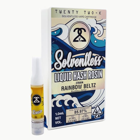 Twenty Two K / 22k - 22K - Rainbow Beltz - Liquid Hash Rosin - 1.0ml Cartridge - 1
