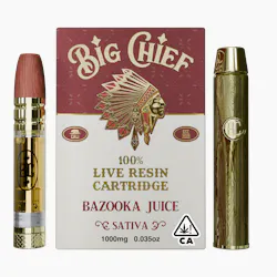 Big Chief | Bazooka Juice | Live Resin Cartridge | 1g - Big Chief Big Chief | Bazooka Juice | Live Resin Cartridge | 1g - Big Chief