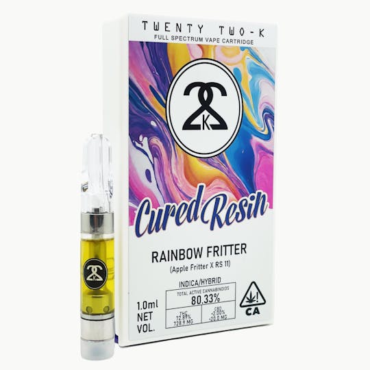 Twenty Two K / 22k - 22K - Cured Resin - Rainbow Fritter - 1.0ml Cartridge - 1