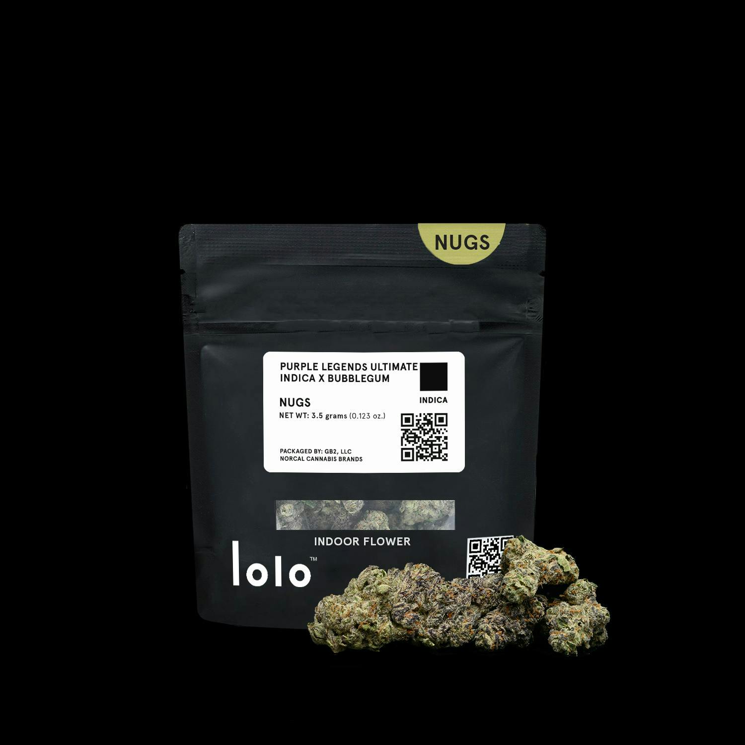 lolo - lolo | Purple Legends Ultimate Indica + Bubblegum | Indoor Nugs | 3.5g - 1